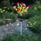 Multi-Color Solar LED Peony Flower Stake Lights, 6-Pack Assorted Lights for Outdoor Landscaping